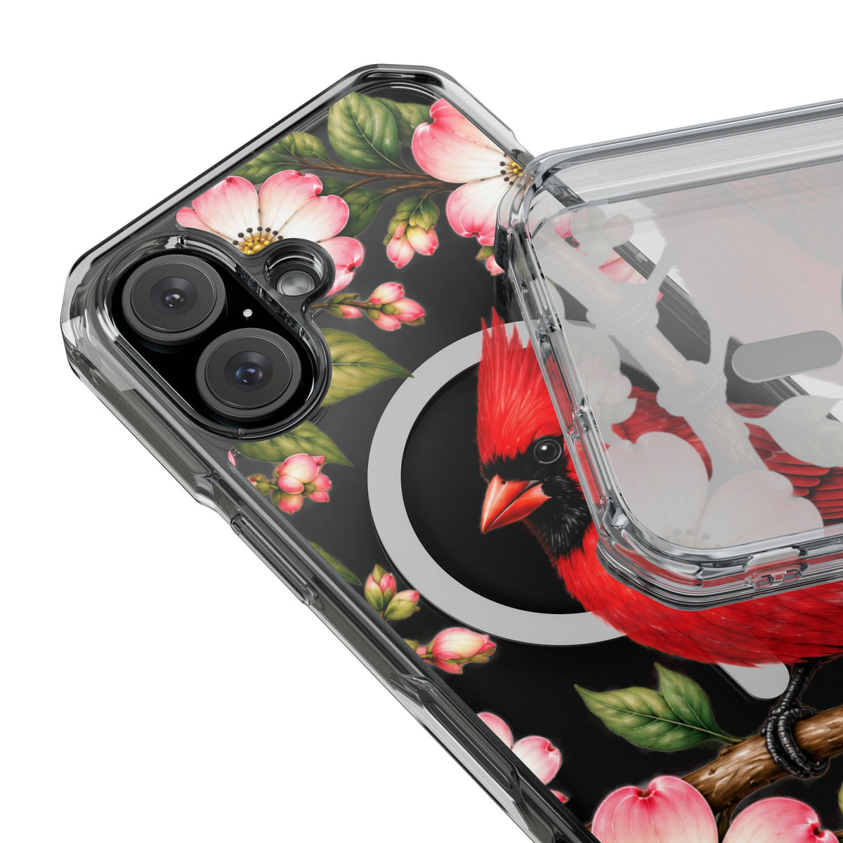 Clear Magnetic Phone Case — Cardinal Scene