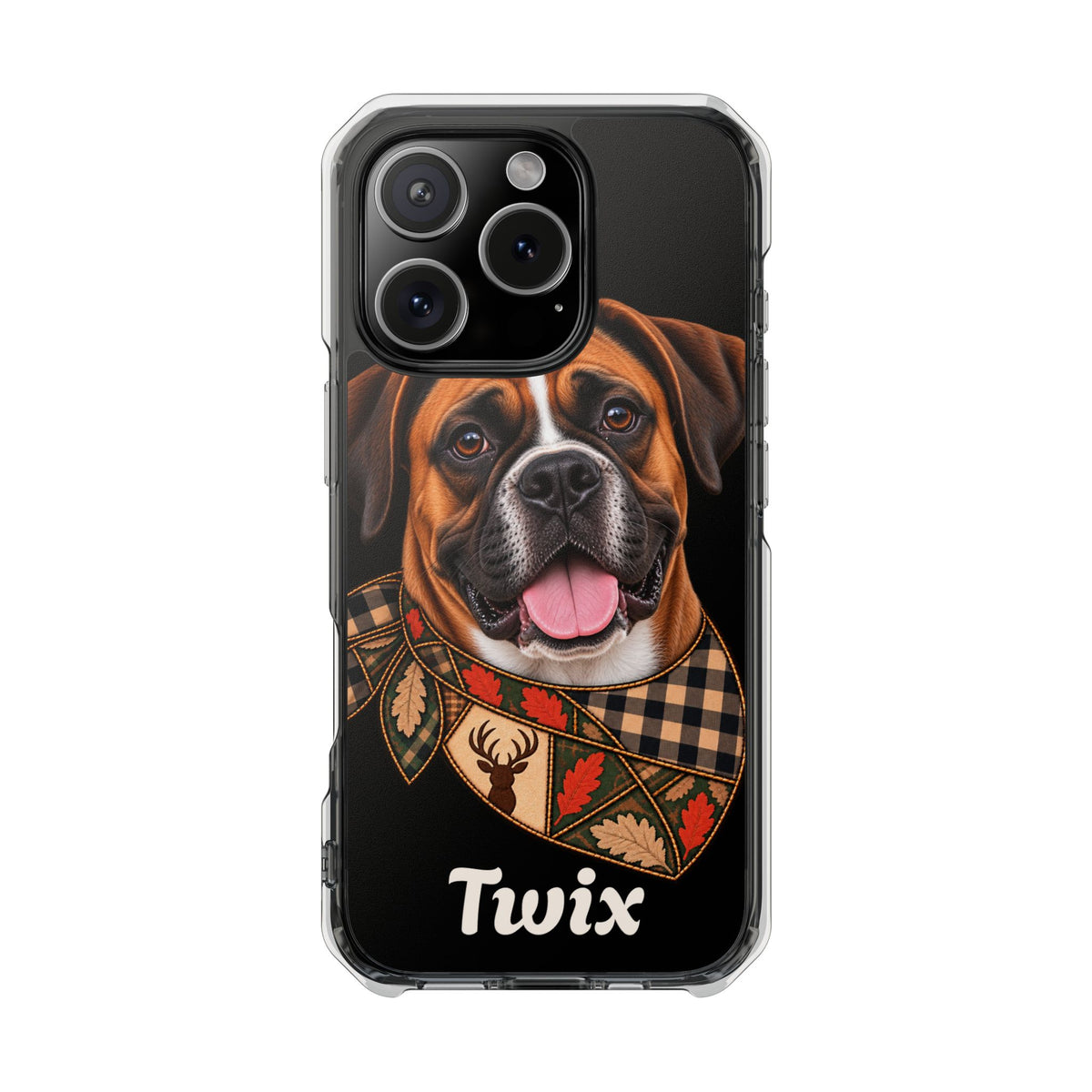 Clear Magnetic Phone Case — Boxer / Your Pet Personalized