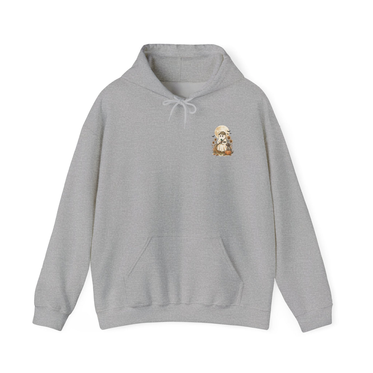 Spooky Hunter Skull & Pumpkins Hoodie | Halloween Cottagecore