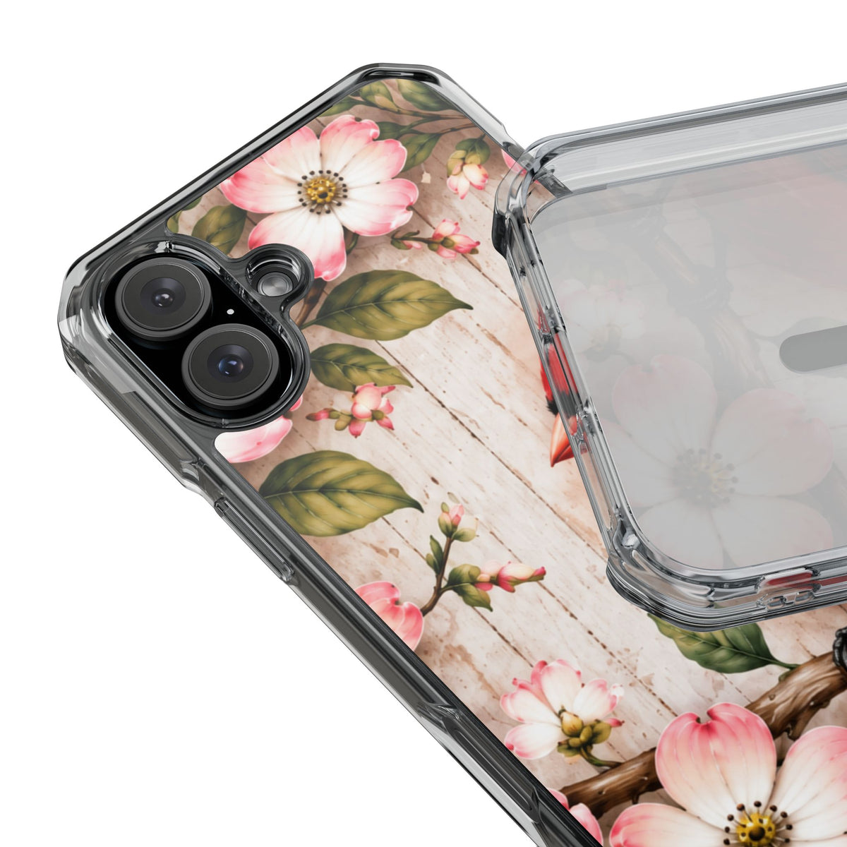 Clear Magnetic Phone Case Cardinal Scene
