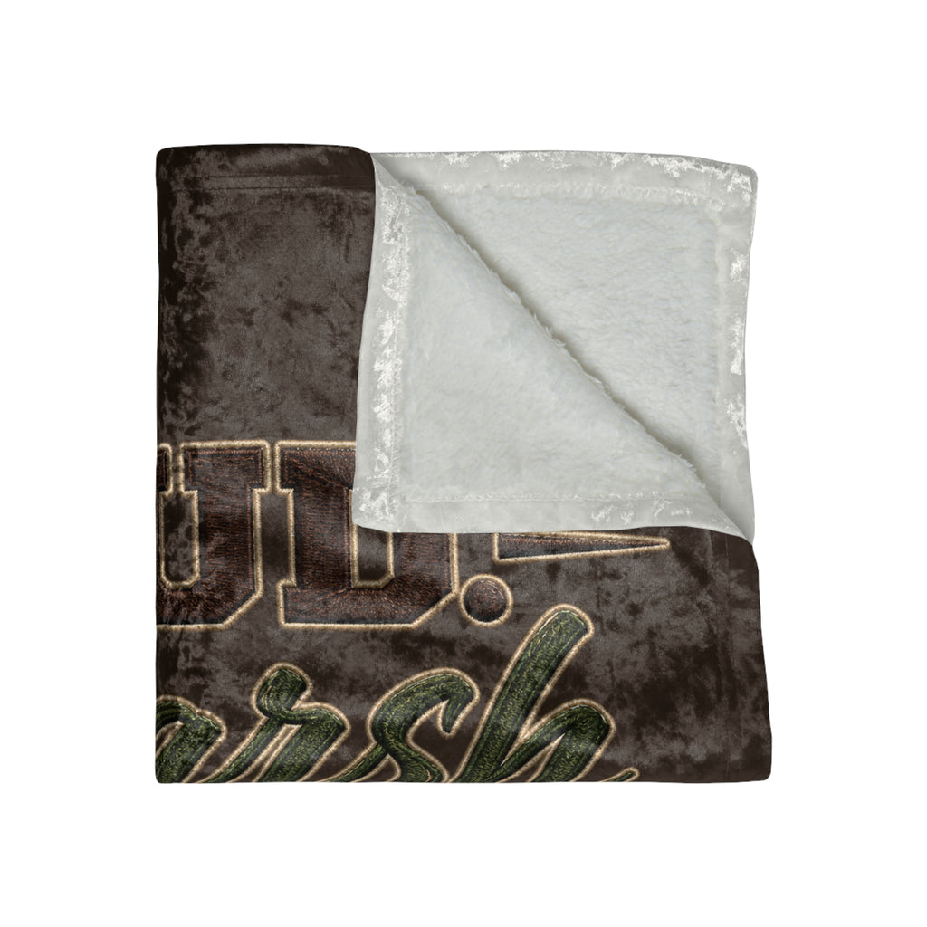 Mud Marsh Mallards Crushed Velvet Blanket — Rustic Duck Hunting Throw