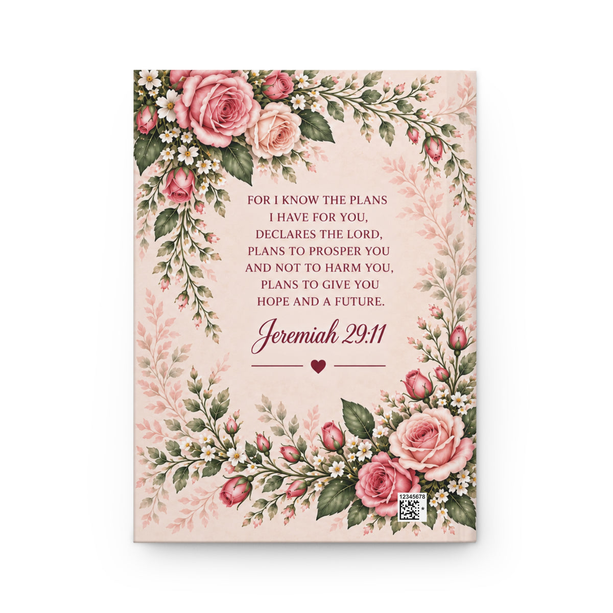 Personalized June Birth Flower Prayer Journal, Rose Christian Journal, Jeremiah 29:11 Notebook, Birthday Gift for Her, Faith Journal