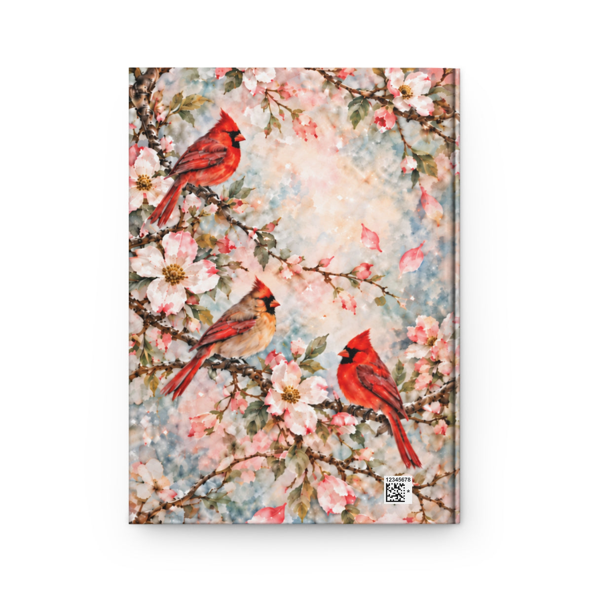 Personalized Cardinal Prayer Journal, Dogwood Floral Christian Notebook, Isaiah 40:8 Bible Verse Gift for Her, Custom Name Journal