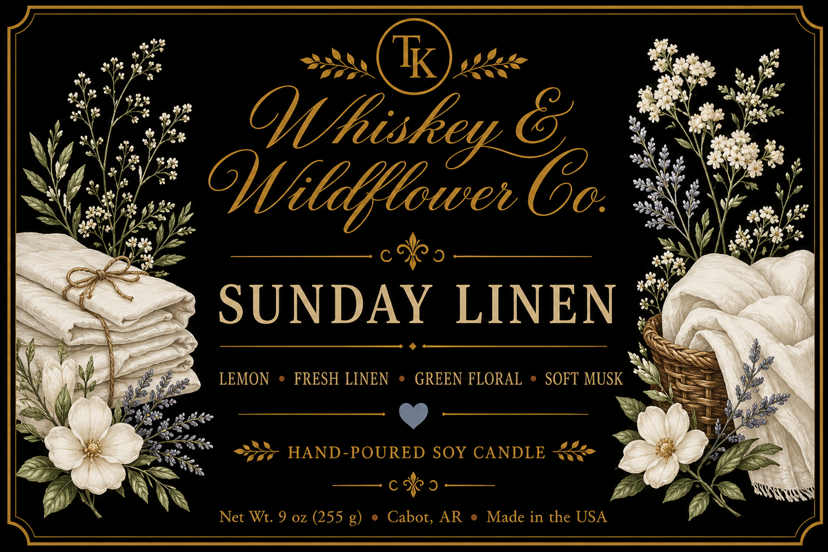 Sunday Linen Candle Amber Jar 9oz
