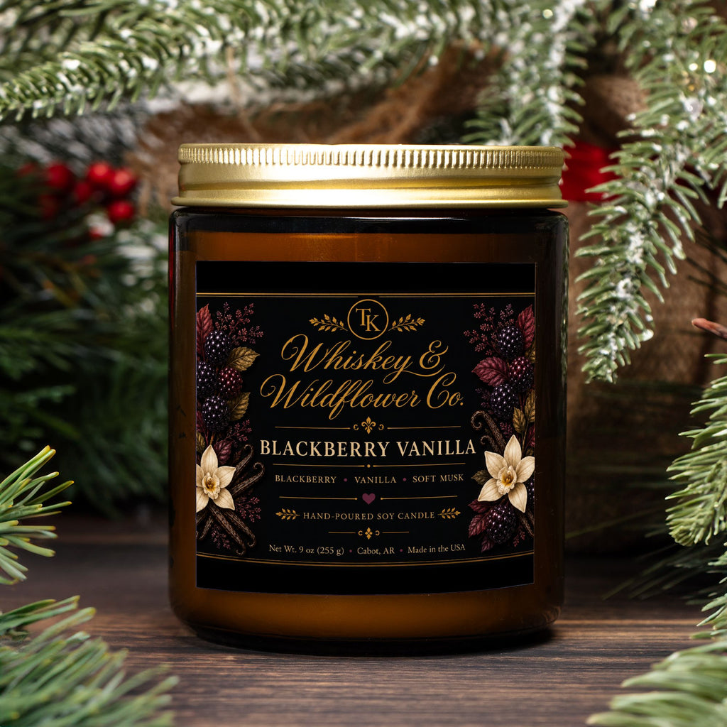 Blackberry Vanilla Candle Amber Jar 9oz