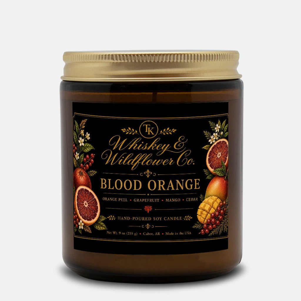 Blood Orange Candle Amber Jar 9oz