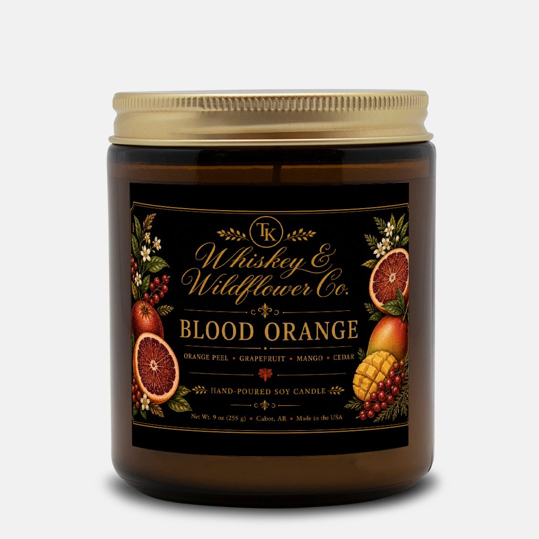 Blood Orange Candle Amber Jar 9oz