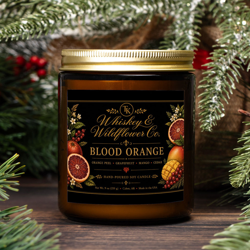 Blood Orange Candle Amber Jar 9oz