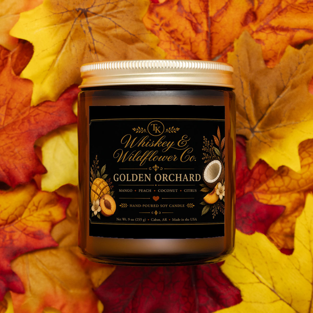 Golden Orchard Candle Amber Jar 9oz
