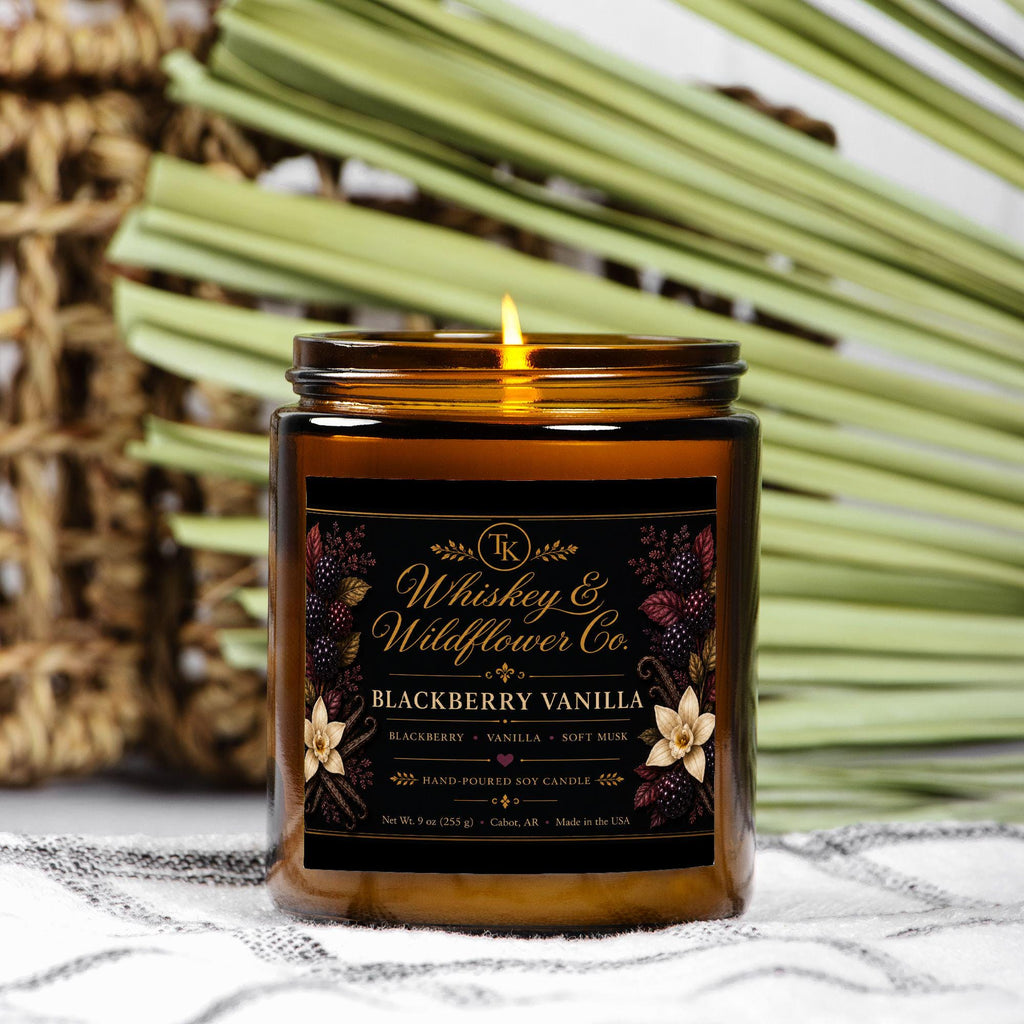 Blackberry Vanilla Candle Amber Jar 9oz
