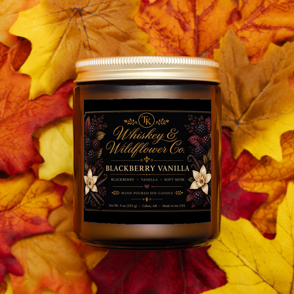 Blackberry Vanilla Candle Amber Jar 9oz