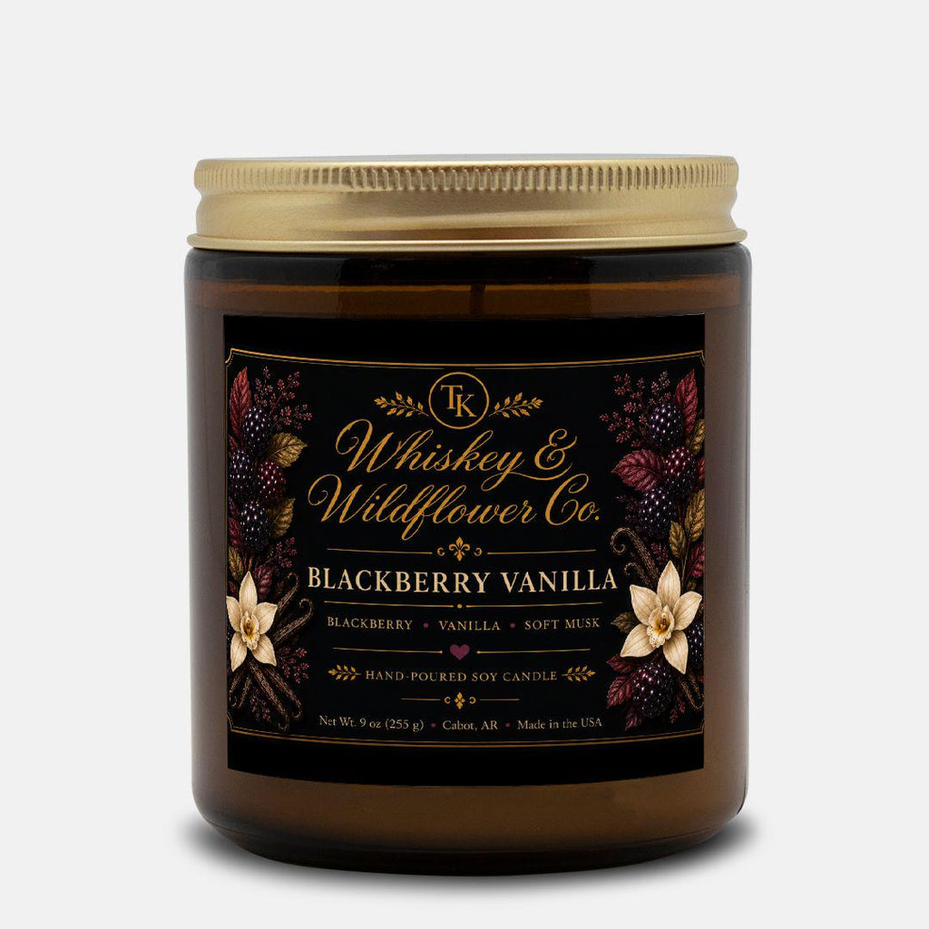 Blackberry Vanilla Candle Amber Jar 9oz