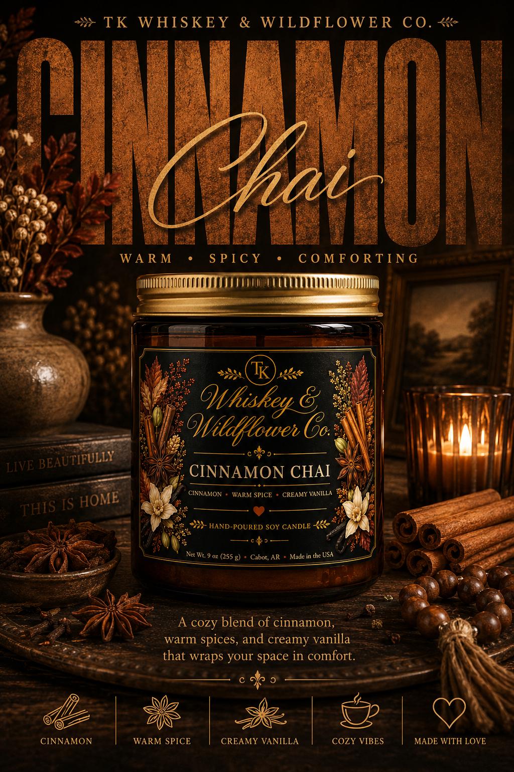 Cinnamon Chai Candle Amber Jar 9oz