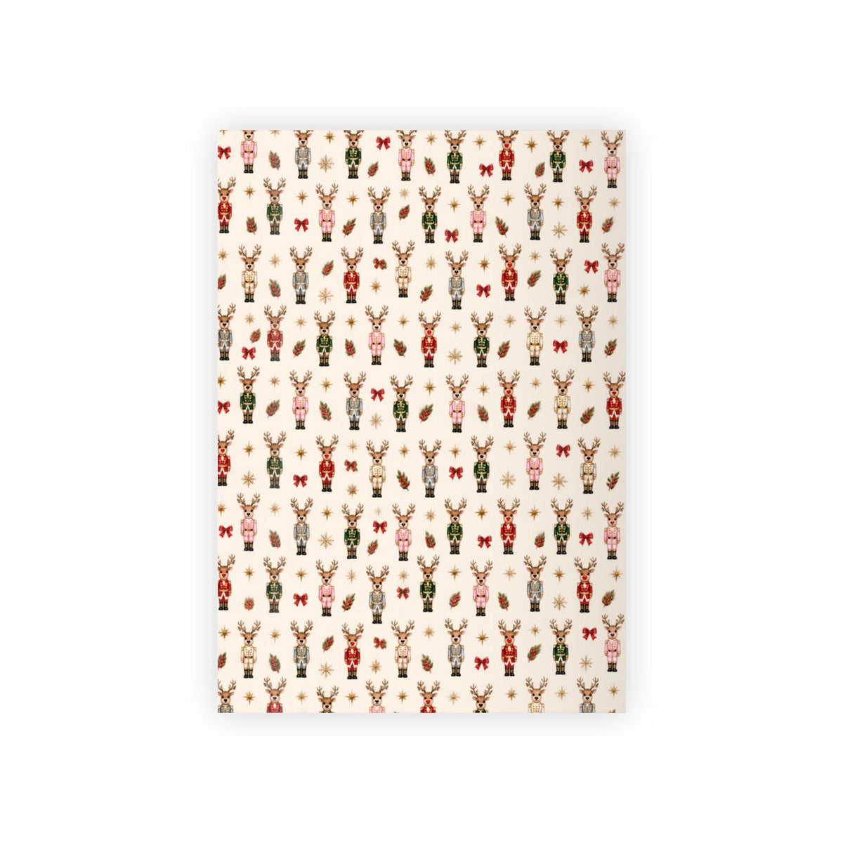 Wrapping Paper Roll Nutcracker Reindeer— Customizable 'Print It Your Way' Gift Wrap