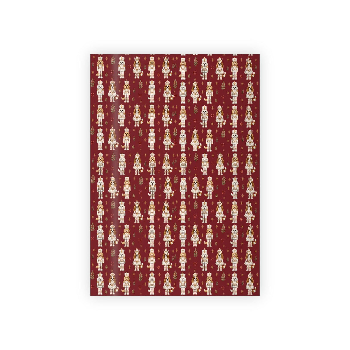 Wrapping Paper Roll Nutcracker Dogs— Customizable 'Print It Your Way' Gift Wrap