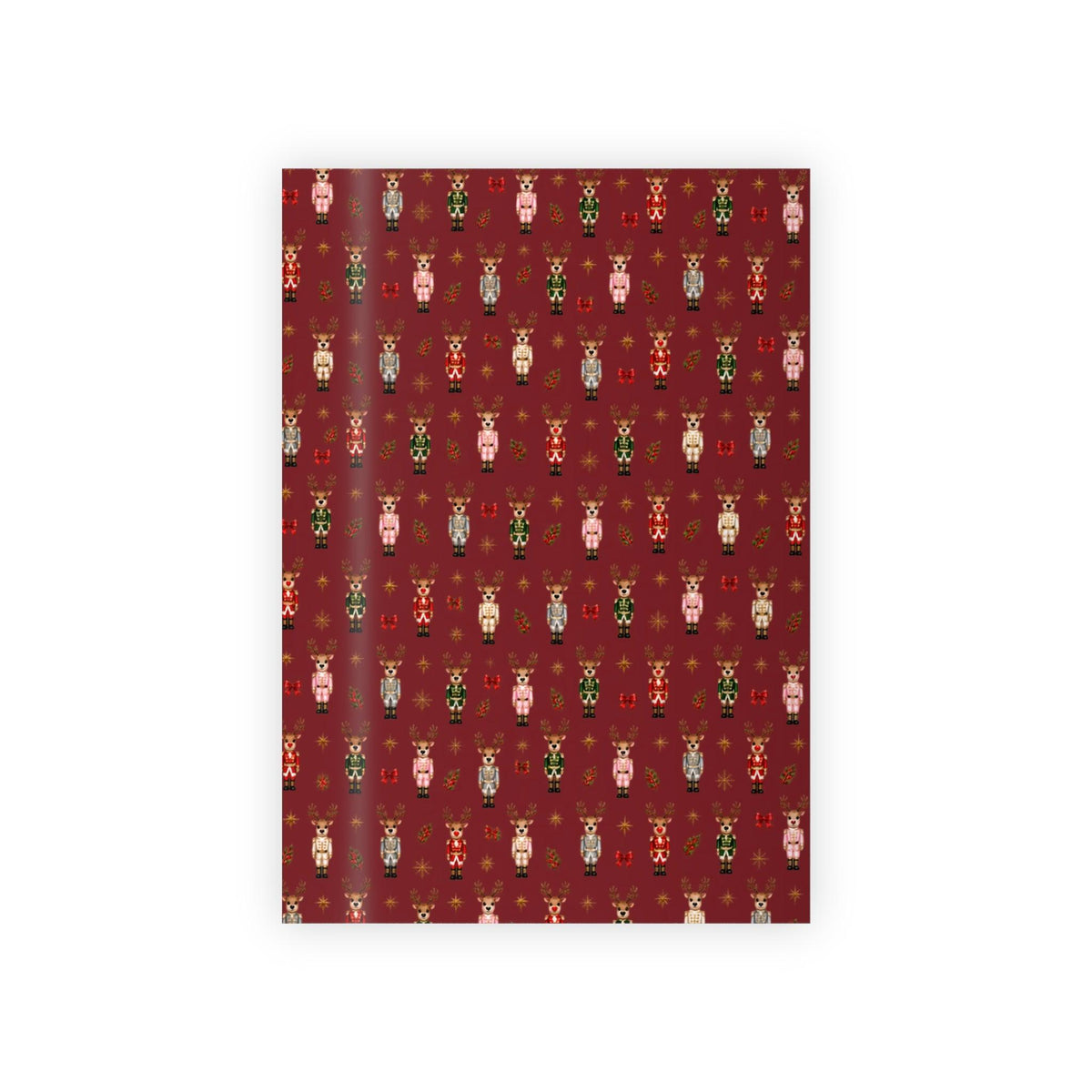Wrapping Paper Roll Nutcracker Reindeer— Customizable 'Print It Your Way' Gift Wrap